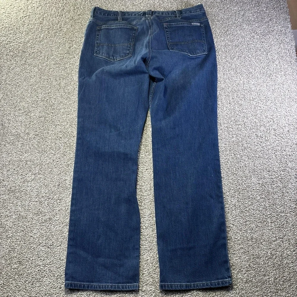 Carhartt Original Fit Straight Leg Jeans Womens 14 Blue Medium Stretch‎ Denim